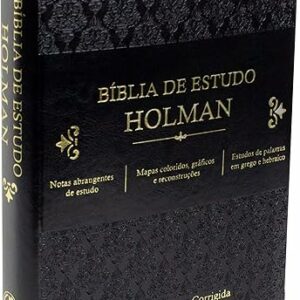 Bíblia de Estudo Holman - Couro sintético preto: Almeida Revista e Corrigida (ARC)