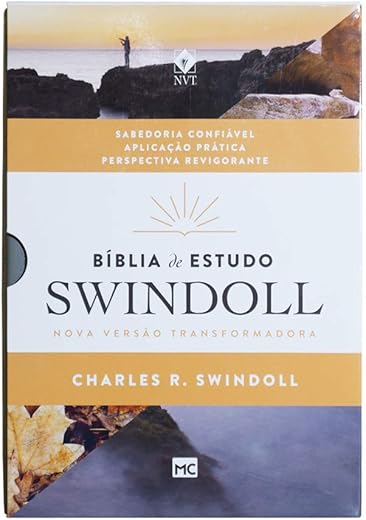 Bíblia de Estudo Swindoll: NVT - Capa Petra