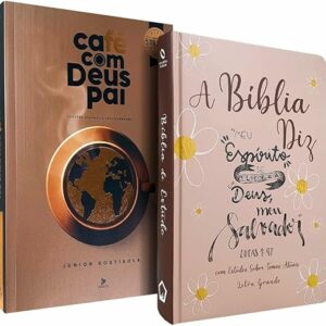 Kit Bíblia de Estudo Diz NAA Lettering + Café com Deus Pai 2025