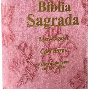 Biblia Sagrada Letra Gigante Luxo Popular - Folha Rosa - Com Harpa - Mulher - RC