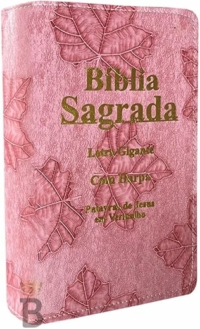 Bíblia Sagrada Letra Gigante Luxo Popular – Folha Rosa – Com Harpa