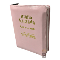 Bíblia Sagrada Letra Grande – Ziper Agenda – Rosa