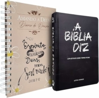 Kit Bíblia de Estudo Diz NAA Giz + Diário de Oração